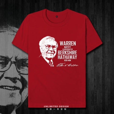 [맥스네이처(협력사)][해외]워렌버핏 반팔 티셔츠 버크셔해서웨이오하마의현인 반팔티 기념 주식 단타 행운 선물 굿즈