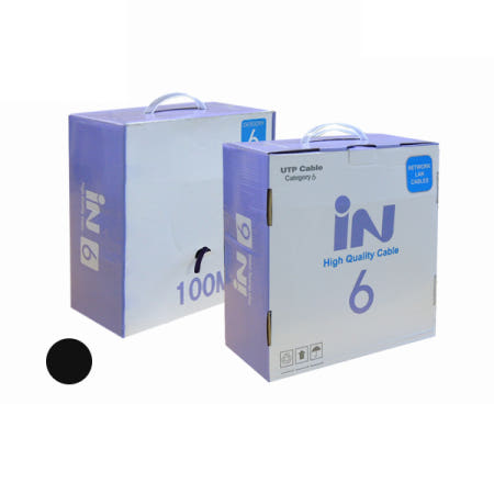 UTP 케이블 기가 인터넷 네트워크 연결 랜선 제작 CAT6 UTP 100m, 블랙