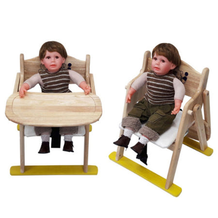 [가비조아 협력사]안전한 접이식 원목 아기이유식의자
