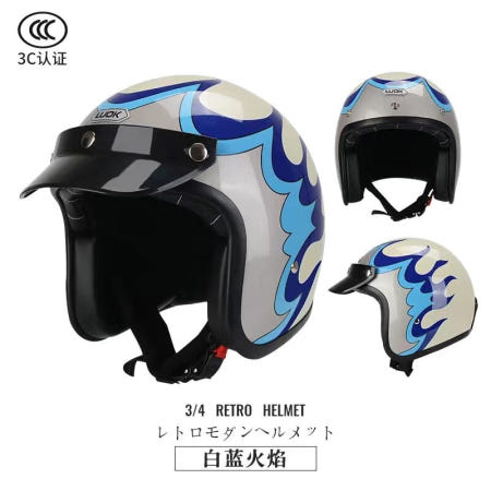 [해외]스냅백헬멧 반모헬멧 DOT 3C 빈티지 헬멧 여성용 오토바이 바이크 스쿠터 크루저 3/4 하프 남성용 전기 자전거