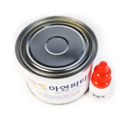 [이젠몰]아연퍼티 200g/경화제포함/도장전문가용/스페인산/자동차/DIY/도장/도색/작업성 연마성 우수/알루미늄 아연 강판 모든 재질 사용 가능/고무헤라/반달형/이젠 카페인트