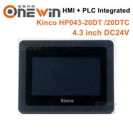 PLC 컨트롤러 Kinco HP043-20DT /20DTC HMI 올인원 4.3 인치 터치 스크린 프로그래밍 가능한 통합 패널 DI9 DO9 2AI RS485