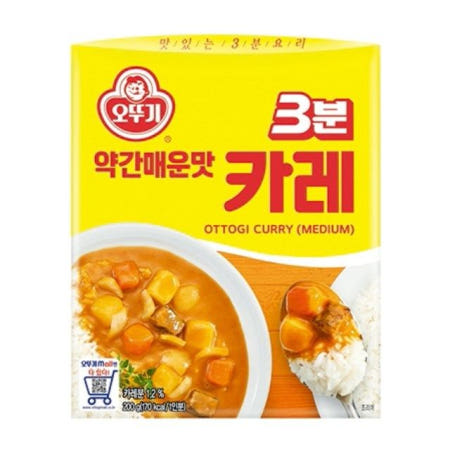 오뚜기 3분 카레 약간매운맛 200G 24개 1박스