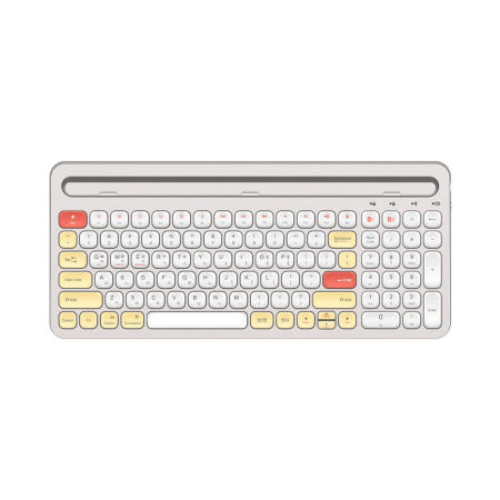 AB406 Coms 크래들 무선 블루투스 5.0 키보드 스마트폰 태블릿PC 거치대 화이트