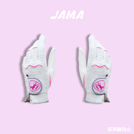 자마골프 정품/포커페이스 여성용 자마 양피/양손/양손장갑