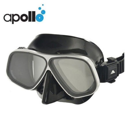 아폴로 바이오메탈 마스크 프리다이빙 스킨스쿠버 다이빙 물안경 실버 D 블랙