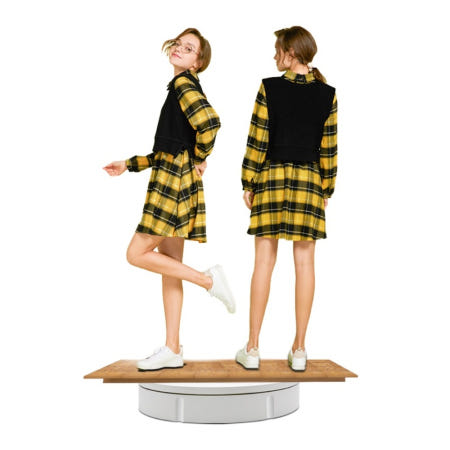 [멜라드][해외]인스타 방송 촬영용 턴테이블 전동 룰렛 각도조절 라이브 방송 상품 전시 미식가