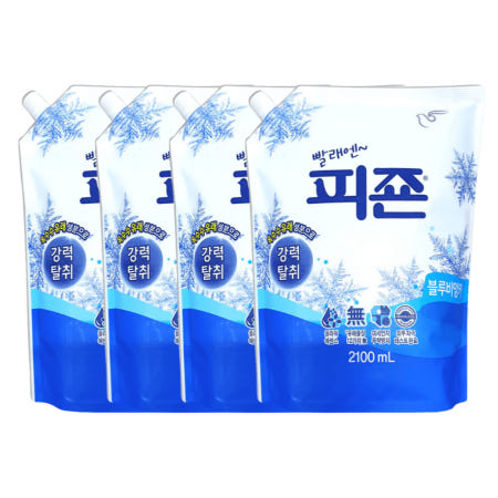 피죤 섬유유연제 블루비앙카 2100ml 4개