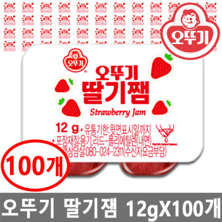 오뚜기 딸기잼 디스펜팩 12gX100개