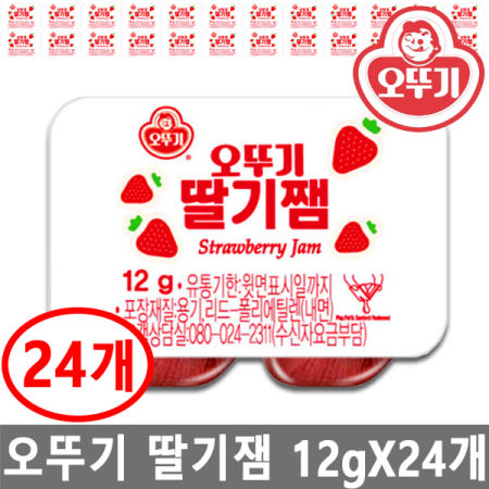 오뚜기 일회용 딸기잼 디스펜팩 12gX24개