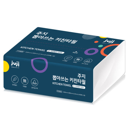 주지 뽑아쓰는 키친타올 3겹 100매, 주방 키친타월 무형광 천연펄프