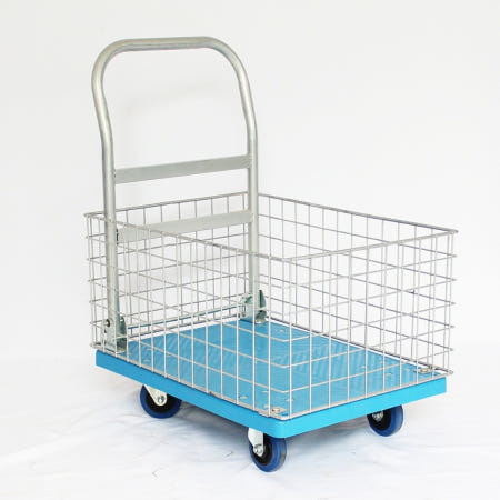 [맥스네이처(협력사)][해외]접이식 구루마 카트 울타리형 대차 끌차 물류창고 수레 배송알바 대형 캠핑용 짐수레 계단