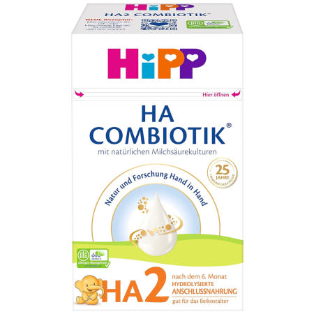 [해외]힙 Hipp 콤비나틱 HA 2단계 600 g 4팩 면역체계 모유와 가까운 분유