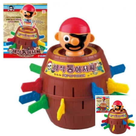 [바니랜드]히뚜상점 보드게임 해적통아저씨 룰렛 접이식 문방구 클래식