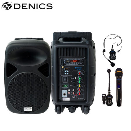 데닉스 DY-607 150W 이동식 블루투스 스피커 야외 무대 버스킹 앰프