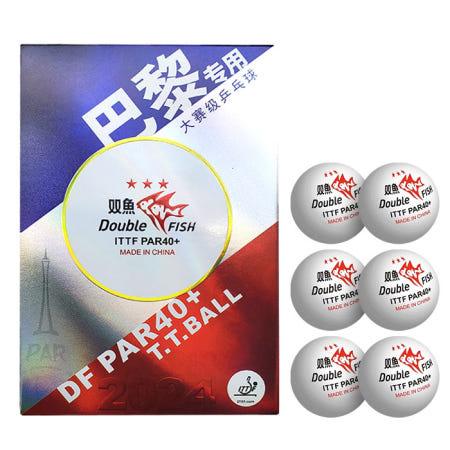 더블피쉬 - 2024 파리 올림픽 시합구 PAR40+ 6개입 탁구공