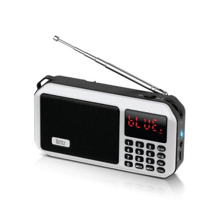 브리츠인터내셔널 BZ-LV980 화이트 휴대용 라디오 블루투스 스피커
