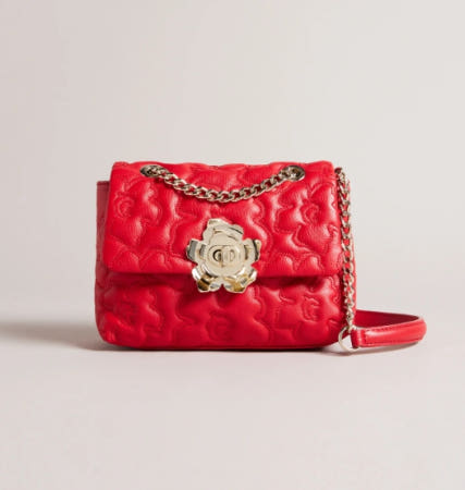 [해외]TED BAKER Ayshana Magnolia Quilted Mini Cross Body Bag 264993 Red