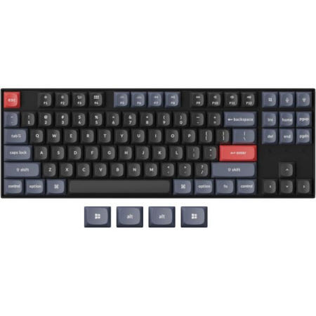 [Keychron][해외]키크론 K8 Pro QMKVIA 무선 기계식 키보드 Gateron G 갈축 핫스왑 가능 TKL 맞춤형 프로그래밍 매크로 유선 흰색 백라이트
