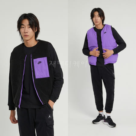 [해외]나이키 조끼 후리스 클럽 리버서블 양면 윈터라이즈드 베스트 자켓 DQ4879-010