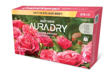 샤프란 아우라 드라이시트 스윗만다린 피오니향 건조기 시트 120매