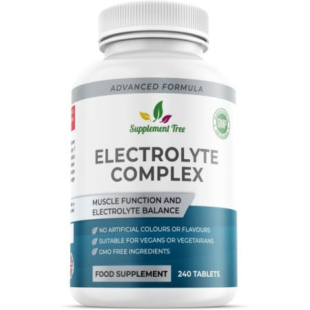 [해외]전해질 복합 240 비건 정제 칼륨 칼슘 마그네슘 등이 포함 알약 케토 수분 소금 대체 고