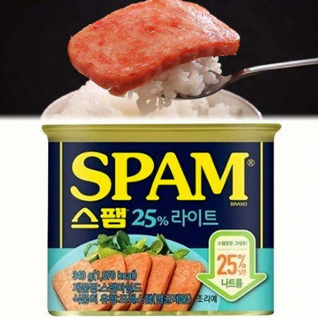 [CJ제일제당]스팸 마일드 25% 라이트 340g X 20개 나트륨 낮은 통조림 햄 대용량 업소용 20캔