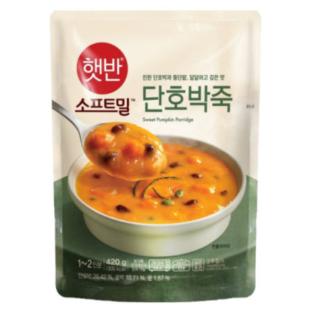 햇반 소프트밀 단호박죽 420g 즉석죽
