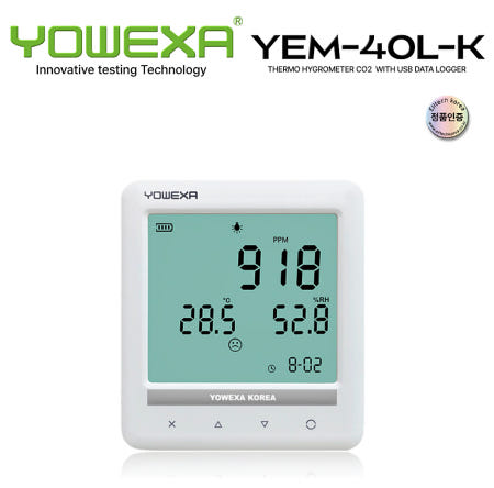 YOWEXA 요엑사 PDF CO2 온습도기록계 YEM-40L-K