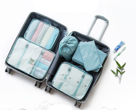 여행 파우치 7종 해외 제주도 신혼여행 가방 수납 캐리어 의류 속옷 신발
