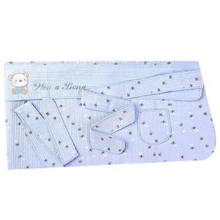 원아방 귀여운 곰돌이 자수 누빔처리로 착용감 우수 고급 포대기_7부 블루