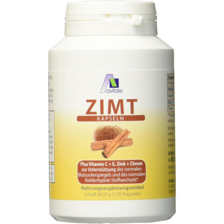 [해외]Avitale 계피 가루 500mg 캡슐 80g 비타민 C E 아연 성인 남성 건강보조제 보충제 실론 시나몬 혈당수치