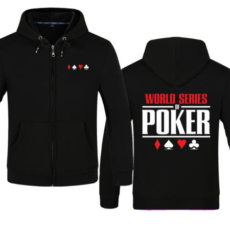 [해외]WSOP 후드 집업 자켓 월드시리즈 오브 포커 텍사스 홀덤 바람막이 유니폼