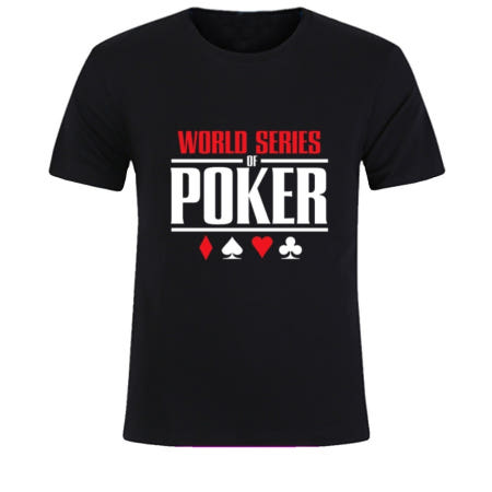 [해외]WSOP 반팔 티셔츠 월드시리즈 오브 포커 텍사스 홀덤 카지노 유니폼 빅사이즈