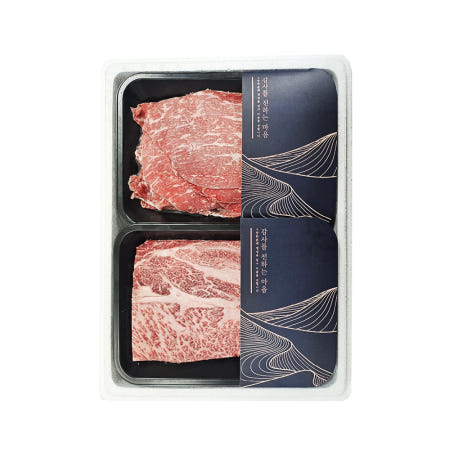 마장동시장 투뿔한우 소고기 등심+불고기 1Kg 한우선물세트 스마트해썹 도일축산