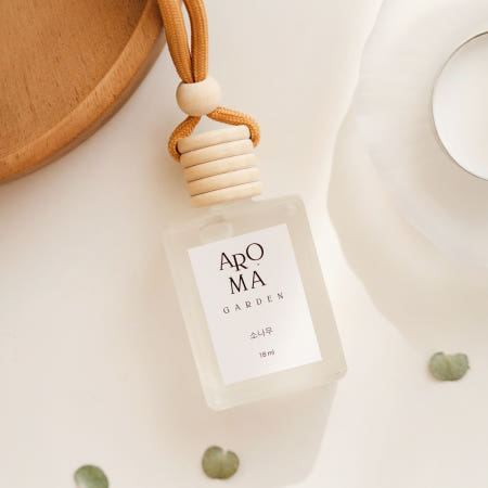 [제이에스제이네트웍스]아로마가든7 천연 은은한 차량용 방향제 1개 단품 룸미러 송풍구 겸용 제주샤려니숲길