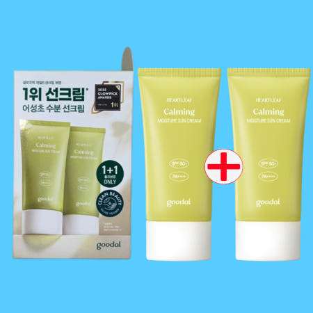 구달 맑은 어성초 진정 수분 선크림 50ml+50ml (SPF50+)