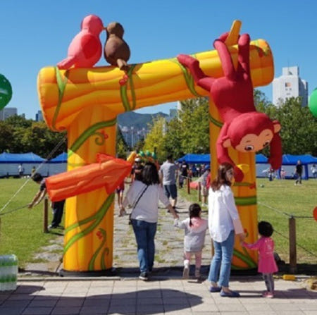 [렌탈] 캐릭터 에어아치 렌탈 - 원숭이 바나나 에어아치 렌탈