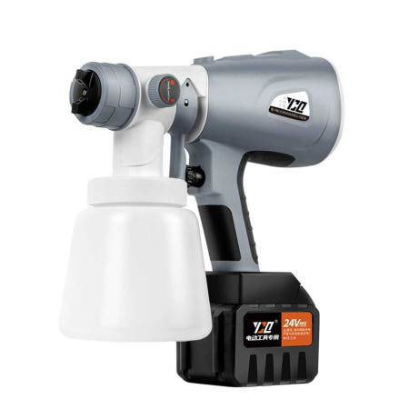 [해외]전기 스프레이건 페인트 코팅 후끼 도색 충전식 무선 전동 뿜칠 도장기 분무기 리튬배터리형+코어5개+구리스파우트5개