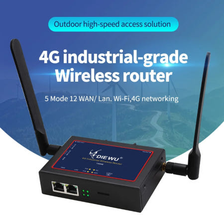 [해외]DIEWU-TXI008 4G 산업용 무선 라우터 SIM 카드 슬롯 LAN/WAN 포트, VPN + APN 가상 채널 4Gwifi150M 라우터 모듈