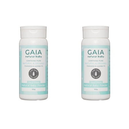 [해외]가이아 네추럴 베이비 파우더 100g 2팩 Gaia Natural Baby Powder 100g
