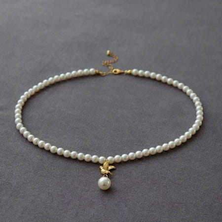 [해외]레트로 새 장식 진주 목걸이 레이어드 초커 627141 A. 진주 목걸이