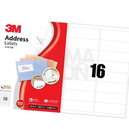 [마마연협력업체OEM]마마연 3M 주소용 라벨 16칸 100매 바코드라벨 라벨제작