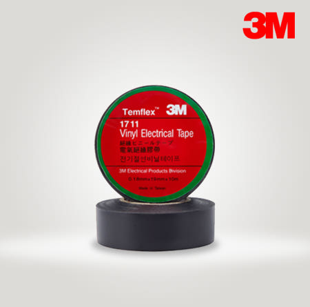 3M 1711 절연테이프 0.18 x 19mm 10M 전기 전선 배관 케이블 전기테이프