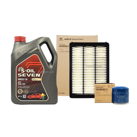올뉴스포티지QL 2.0가솔린 엔진오일교환세트 에스오일 세븐레드(4L)+필터35505-D3300