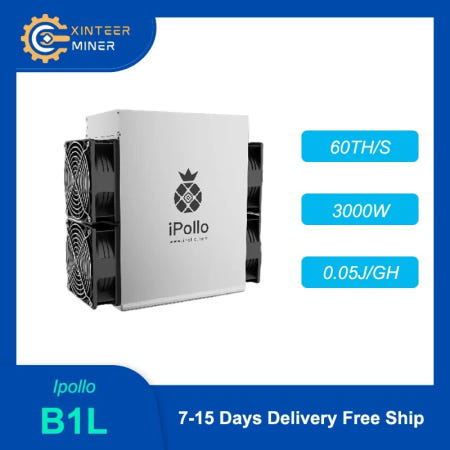 [해외]IPollo B1L 60T Asic 채굴기, 익스트림 몬스터 비트코인 BTC BCH 암호화폐 무료 배송