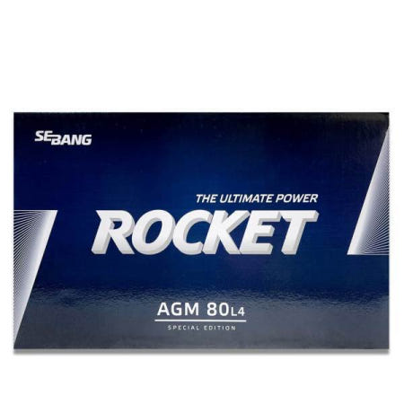 [세방전지]로케트 AGM80L (AGM80L-DIN 호환) 올뉴렉스턴 적용 공구대여 반납