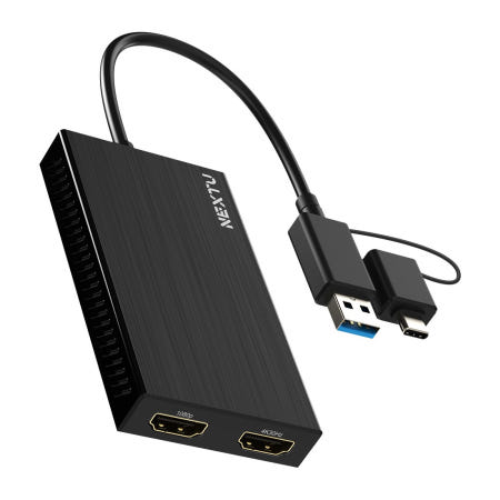 [이지넷유비쿼터스]넥스트유 5322TCH-DUAL USB-C/A TO 듀얼 HDMI 디스플레이 아답터