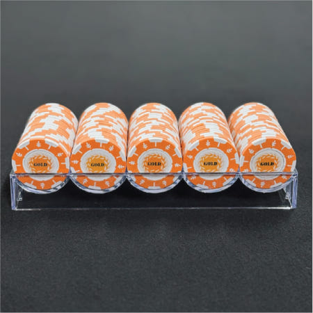 [세일월드]몬테카를로 골드칩 오렌지 100pcs 세트 / 카지노