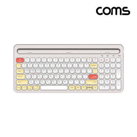 COMS 크래들 무선 블루투스 키보드 태블릿 거치 화이트 AB406